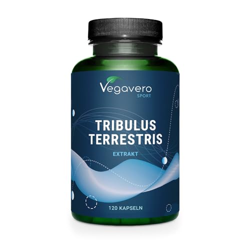 Tribulus Terrestris PURO | 10.800 mg | 90% Saponinas | Masa Muscular | Potenciador + Energizante | Testado en Laboratorio | Sin Aditivos & Vegano | 120 Capsulas | Vegavero