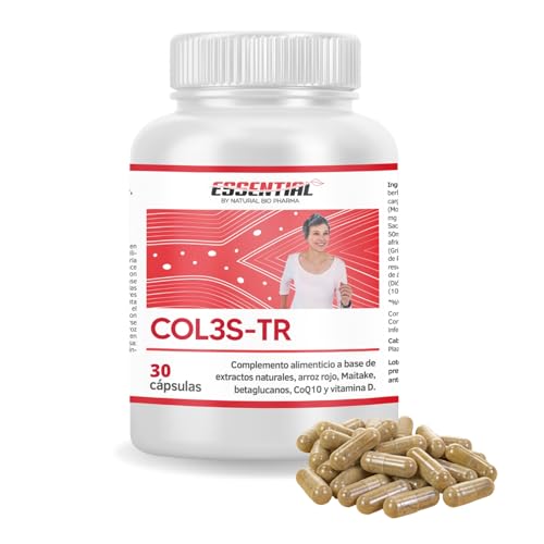 Levadura de Arroz Rojo Con Coenzima Q10. Reduce el Colesterol y Mejora el Flujo Sanguíneo, Maitake y Vitamina D. Ingredientes Naturales para Controlar los Niveles del Colesterol. 30 Cápsulas.