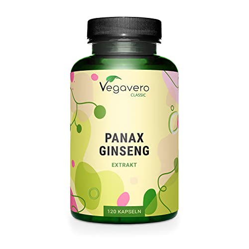 PANAX GINSENG Rojo Vegavero | 4800 mg | 120 Cápsulas | NOOTROPICO Memoria y Concentración | Ginseng Rojo Coreano Puro | Vegano & Sin Aditivos