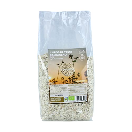 Copos de Trigo Sarraceno BIO 500 g Naturitas | Fuente de fibra | Ideal desayunos | Sin GMO