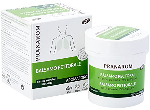 PRANARÔM - Aromaforce - Bálsamo Pectoral - con Aceite Esencial de Eucalipto - Respiración - Defensas Naturales - 80ml.