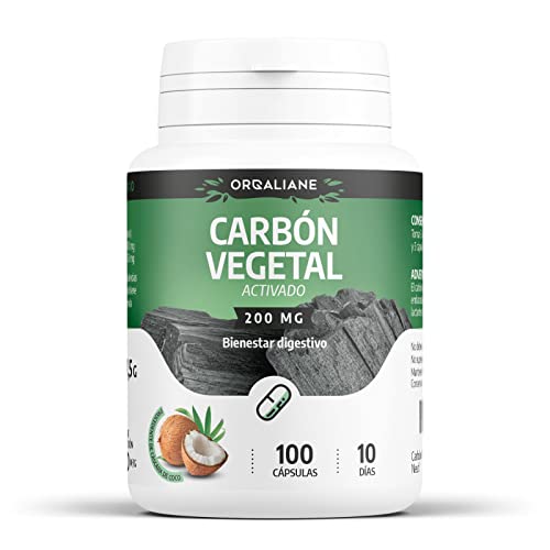 Carbón Vegetal Activado - 200 mg - 100 cápsulas