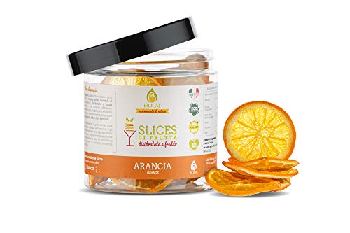 Biocal - Rodajas de Naranja deshidratadas/naranja deshidratada/frutas deshidratadas naturales/para gin tonic/rodajas naranja seca/botánicos cóctel/gin tonic especias/gin tonic/aromas para gin/70gr