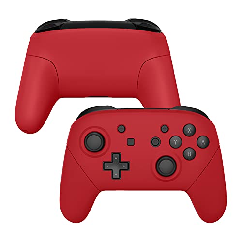eXtremeRate Carcasa Agarre para Nintendo Switch Pro Funda Delantera Trasera Asa Shell de Tacto Suave Grip de reemplazo para Nintendo Switch Pro Control-No Incluye el Mando(Rojo Pasión)