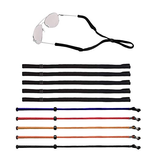 10 piezas Unisexo Ajustable Retenedor de gafas, Senhai Correa de retención de gafas de sol Titular de anteojos Cuerda De forma segura Cordón de cuello para deportes, lectura, actividades al aire libre
