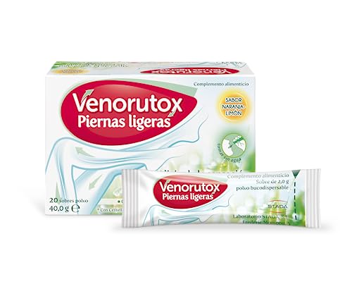 Venorutox Piernas ligeras - complemento alimenticio -sabor naranja-limón - 20 sobres