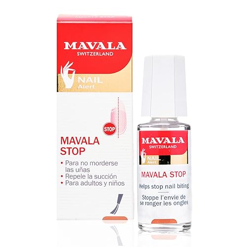 MAVALA - Stop Nail Biting 10 ml, para Señales de Alerta en tus Uñas, Ayuda a Dejar de Morderse las Uñas, Ayuda a No Chuparse los Dedos, Mejora Apariencia de Uñas y Cutículas, Para Adultos y Niños