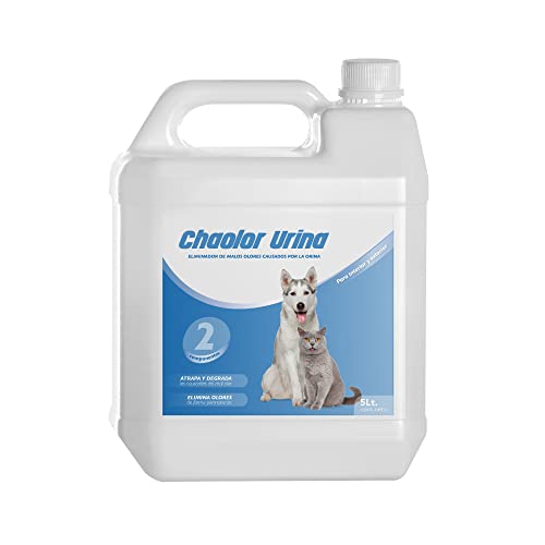RcOcio Spray Neutralizador Enzimatico de Olores para orina, heces o vómitos de Perros y Gatos/eliminador de Malos olores producido por el Pipi de Las Mascotas para Interior y Exterior (5 litros)