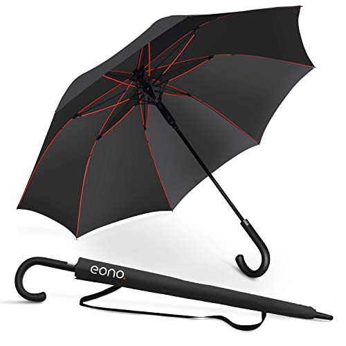 Amazon Brand - Eono Paraguas Grande Antiviento para Hombre y Mujer Automático Abierto para 2 Personas Paraguas Resistente al Viento de Golf Originale Impermeable Paraguas clásicos
