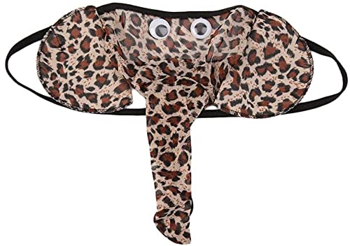 JFAN Tanga Hombre Slips Ropa Interior Thong en Diseño de Elefante, Divertida y Sexy