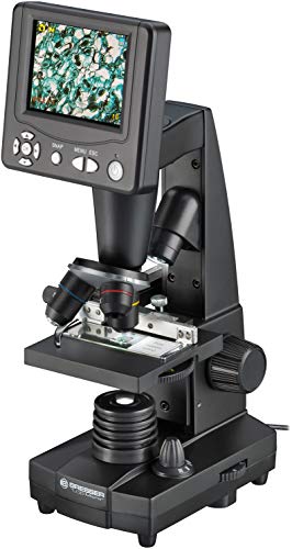 Bresser - Microscopio de enseñanza LCD 8.9cm (3.5') 50x-500x (2000x digital), 5 megapixel