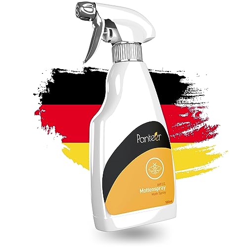Panteer  Spray antipolillas 500ml - protección antipolillas contra polillas de los Alimentos y polillas de la Ropa - Lucha contra Las polillas sin permetrina - Fabricado en Alemania