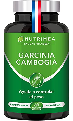 Garcinia Cambogia Pura Quemagrasas Natural | 1485 mg por Dosis 60% HCA Supresor del Apetito Termogénico | Facilita Digestión Fatburner Potente | 60 Cápsulas Vegetales Fabricado en Francia Nutrimea