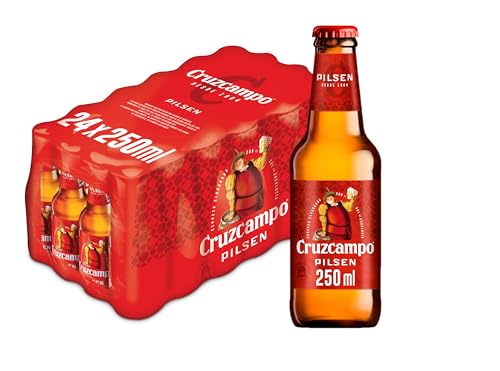 Cruzcampo Cerveza Pilsen - Caja de 24 Botellas x 250 ml - Total: 6 L