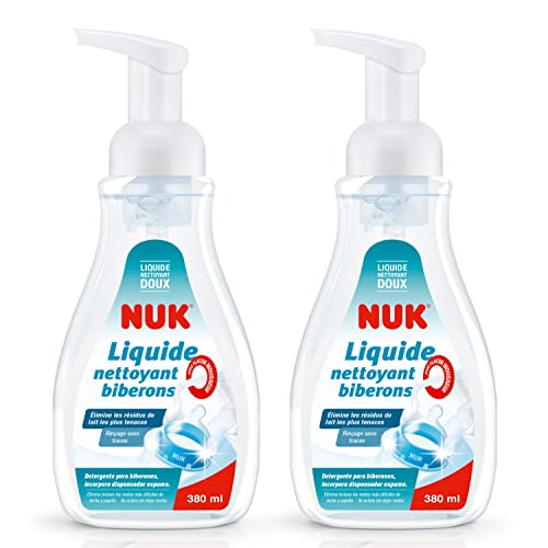 NUK - Líquido limpiador para biberones y accesorios, 2 frascos