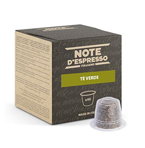 Note d'Espresso - Cápsulas de Té Verde - Compatibles con Cafeteras NESPRESSO* - 40 caps