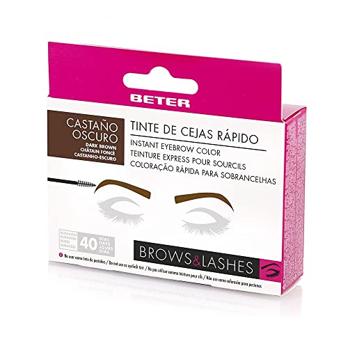 Beter – Kit de tinte para cejas de larga duración, fácil y rápida aplicación, color castaño oscuro