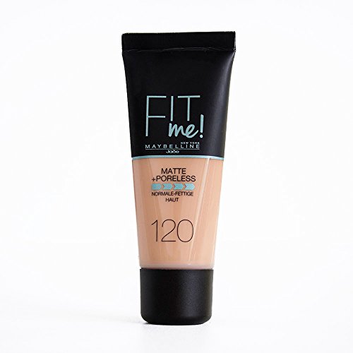Maybelline Fit Me Base de Maquillaje Mate, Sin Poros, 120 Marfil Clásico - 30 ml