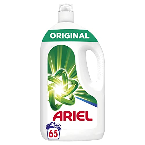 Ariel Original Detergente Lavadora Liquido, 65 Lavados, Jabon Con Mayor Eficacia en la Limpieza Ropa en Frio y Accion Antiolor