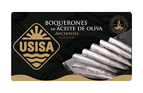 Boquerones en Aceite de Oliva - 5 Latas x 120 g - USISA - Conserva de Pescado