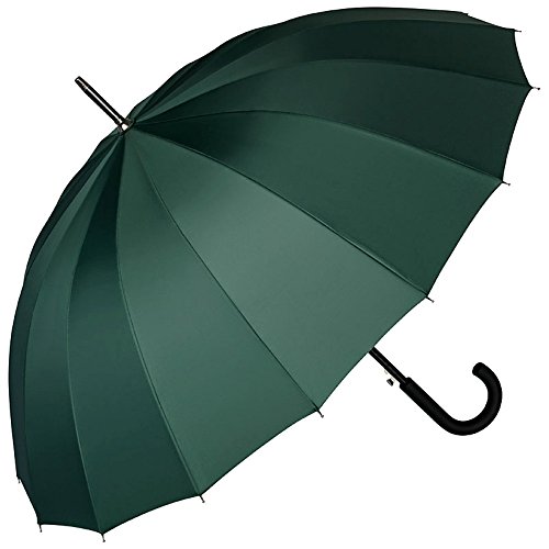 VON LILIENFELD Paraguas Mujer Hombres Automática Grande 16 segmentos Devon verde cazador