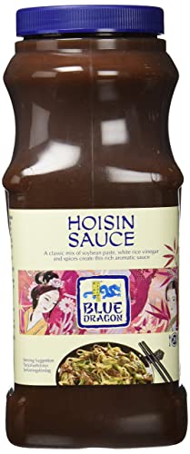 Blue Dragon - Salsa HOISIN, Salsa de Habas de Soja, Sésamo, Ajo y Especias, Condimento ideal para Comidas - 1 litro