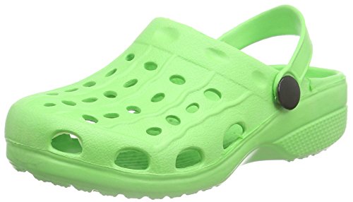 Playshoes Zapatillas de baño EVA, calzado para jardín, zuecos unisex para niños, verde (verde 29), 34/35 EU