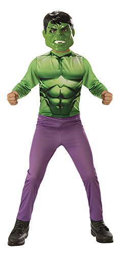Rubies Disfraz Hulk Clásico para niños y niñas, Jumpsuit impreso y máscara, Oficial Marvel para Navidad, Carnaval, Cumpleaños, Fiestas