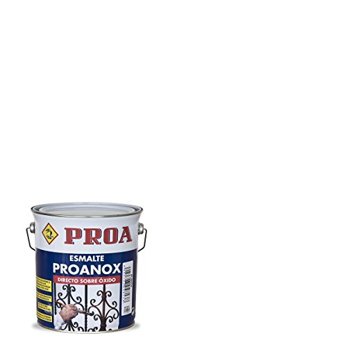Esmalte directo sobre óxido antioxidante Proanox. Blanco. 750 ML. Esmalte antioxidante para metales sin necesidad de imprimación. Exterior e interior.