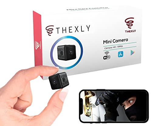 THEXLY Cámara espía Oculta Cuadrada HD 1080p - Mini cámara espía WiFi para Ver en el móvil - Vigilancia camuflada con Sensor de Movimiento y visión Nocturna