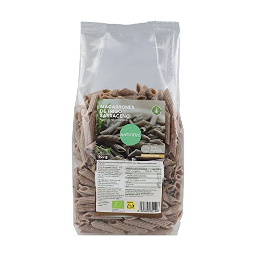 Macarrones de Trigo Sarraceno 500g BIO Naturitas Essentials | Macarrones sin gluten | 100% harina de trigo sarraceno | Sin GMO