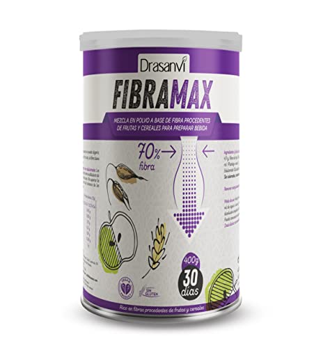 DRASANVI Fibramax l Combinación de Fibra Soluble e Insoluble l con Manzana, Fibra de trigo, Ispágula y Fibra de avena |Fundamental para el Tránsito Intestinal l Saciante