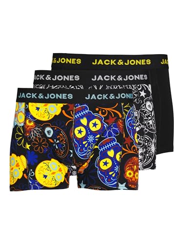 Jack & Jones Hombre Jacjames Trunks 3 Pack Noos Bóxer,Black/Yellow,L
