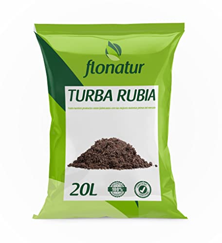 Turba Rubia, el aliado Crecimiento Saludable de Tus Plantas. Saco de 20L de sustrato de turba, enriquecido con nutrientes Esenciales y pH equilibrado