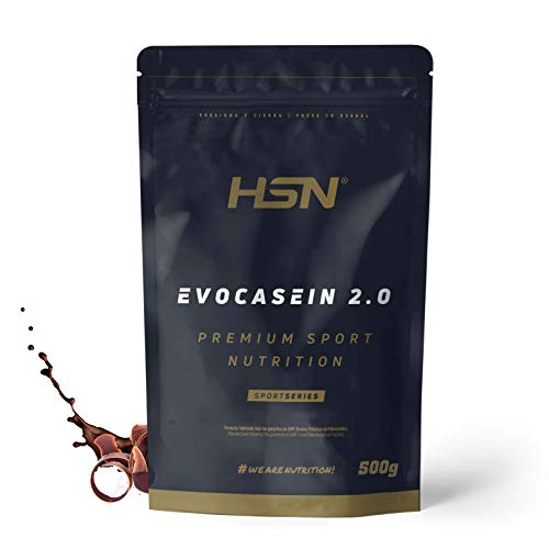 Caseína Micelar de HSN Evocasein 2.0 | Sabor Chocolate 500 g = 17 Tomas por Envase | Proteína Lenta Digestión para Antes de Dormir | No-GMO, Vegetariana, Sin Gluten