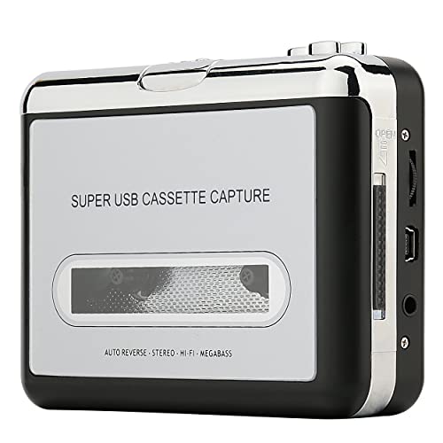 Reshow Reproductor de Cassette - Reproductor de Cinta Portable Captura Audio Música MP3 vía USB - Compatible con Windows y Mac – Conversión de Cintas Walkman a Formato MP3