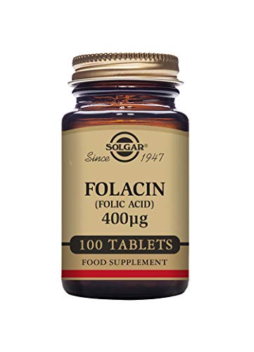 Solgar | Folacín Ácido Fólico 400 µg | Vitamina B9 | Especial Embarazo | 100 Comprimidos