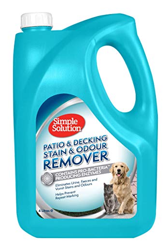 90453-2p Simple Solution patio y removedor de manchas y olores para mascotas, 4 L