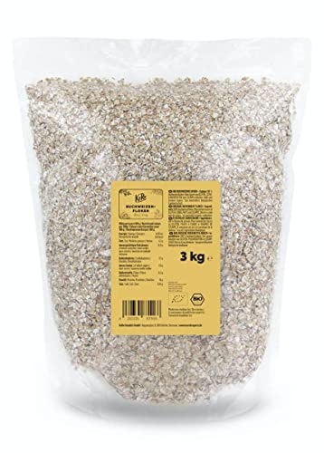 KoRo - Copos de trigo sarraceno BIO 3 kg - 100 % copos sin aditivos de cultivo ecológico controlado
