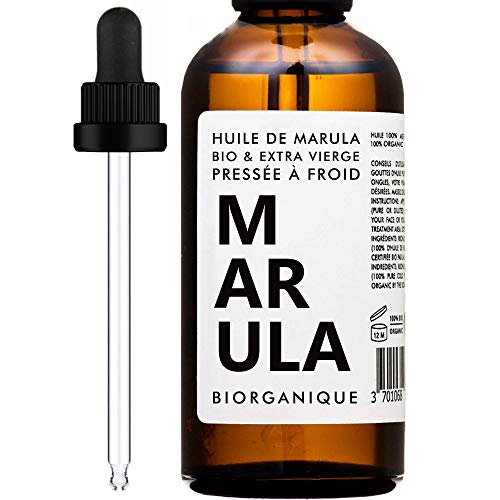 Aceite de Marula ORGÁNICO - 100% Puro y Natural y Prensado en frio - 50 ml - Cuidado para el Cabello, Cuerpo, Piel