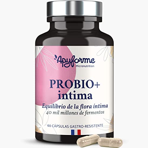Apyforme - Probio+ Intima - Probioticos Mujer Flora Intima - Hasta 40 Mil Millones de UFC/día - 4 cepas Lactobacillus Reuteri, Rhamnosus Crispatus y Acidophilus