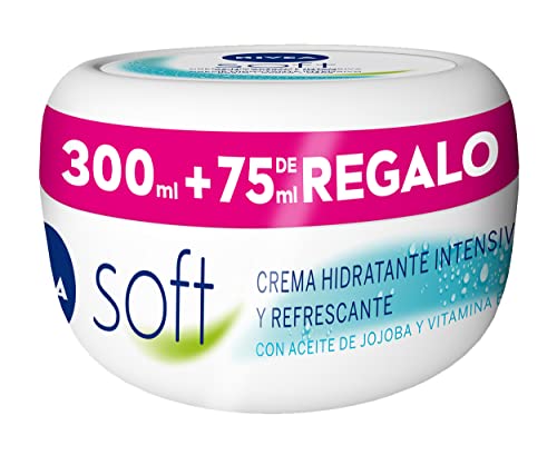 NIVEA Soft Crema Hidratante Multiuso (375 ml), crema ligera y refrescante para todo tipo de piel, crema de manos, cara y cuerpo para uso diario