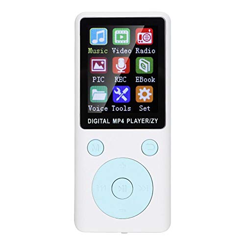 Bluetooth MP3 / MP4 Player con Auriculares, 1.8 '' Reproductor Musik portátil Compatible con Tarjeta de Memoria 32G, música, Radio, grabación, Video, Libro electrónico, etc. (Blanco)