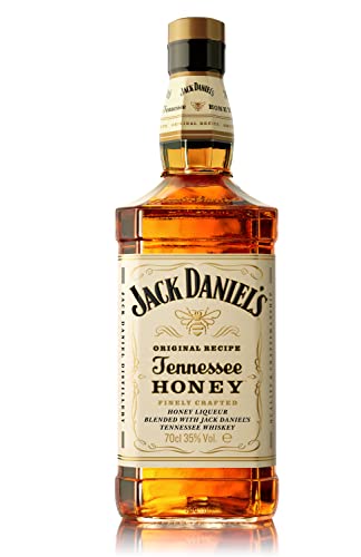 Jack Daniel's Honey Whiskey, Combina Jack Daniel’s Tennessee Whiskey y un Toque de Miel, Sabor Caramelo, 35% Vol. Alcohol, 700ml