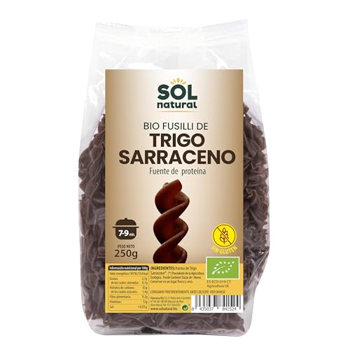 SOLNATURAL FUSILLI Trigo SARRACENO Bio SIN Gluten 250 g, No aplicable