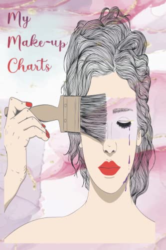 My Make-up Charts: Makeup Face Charts: Blank Makeup Face Chart Worksheets for Makeup Artists, Transgender MTF and Beauty Lovers to Organize and Plan ... and Closed Eyes, 8.5 x 11 Inches, 100 pages
