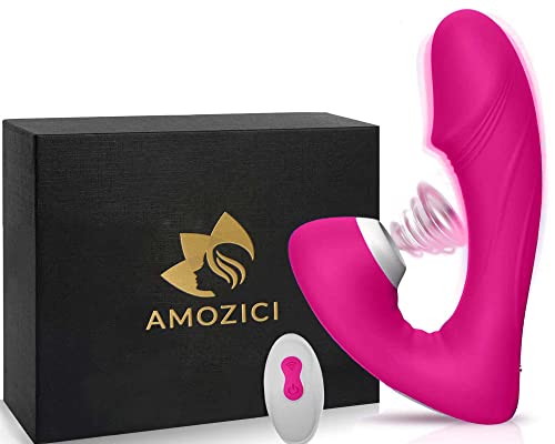 AMOZICI Massage Ŝạtisfyęr sùcciønadør pro 5 Clîťoris Müjèr Ṽïbràdrädőr Mùjêr Ŝạtisfayęr Femènịnô verdạderô Con 9x9 Modos de masaje Control remoto Carga USB magnética