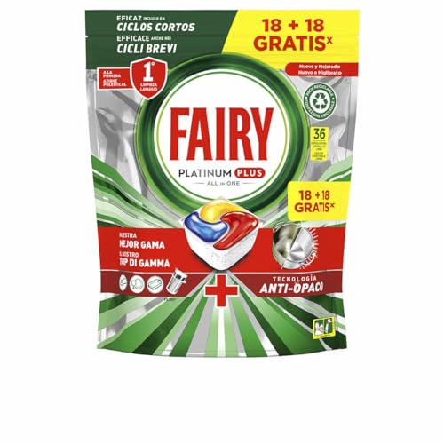 Fairy Pastillas para Lavavajillas Platinum Plus (36 Unidades)