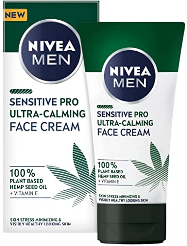 NIVEA MEN Sensitive Pro Ultra-Calming Crema Facial Hidratante (1 x 75 ml), crema de cara para reducir los signos de estrés, crema de cuidado facial para hombre