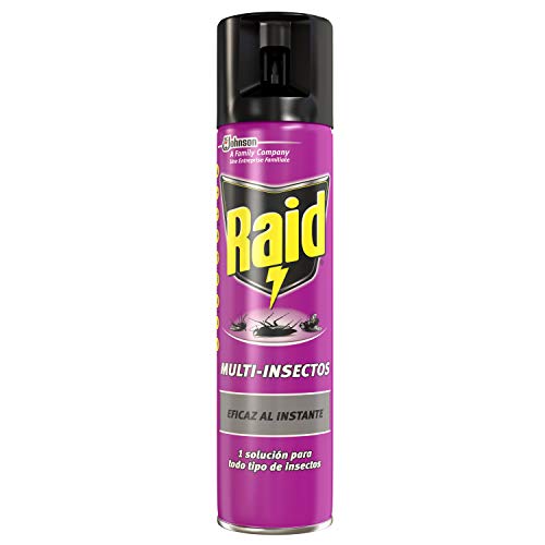 Raid  Spray Insecticida - Aerosol Multi-Insectos, para todo tipo de insectos, Eficacia inmediata, Unidad, 400ml